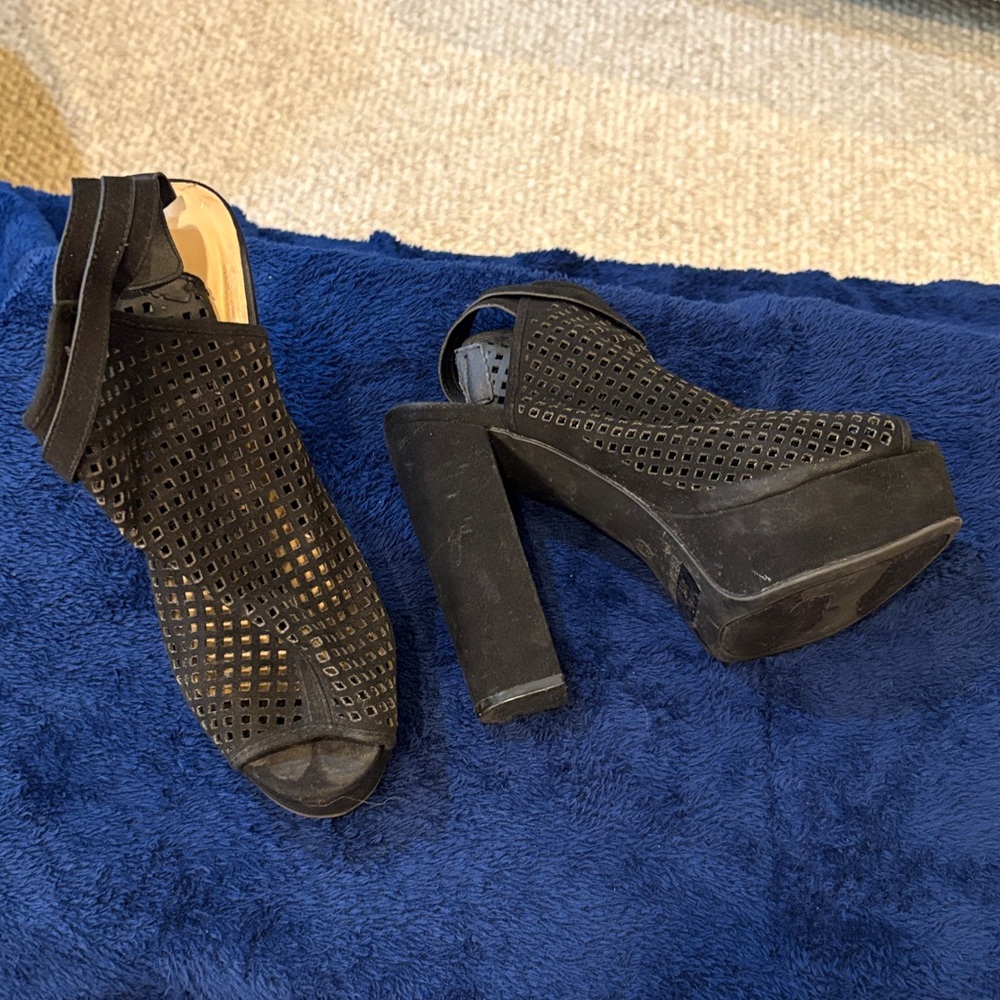 Elegant Black Women's Platform Heels